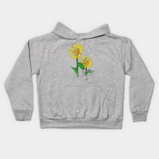 Sun Flowers Kids Hoodie